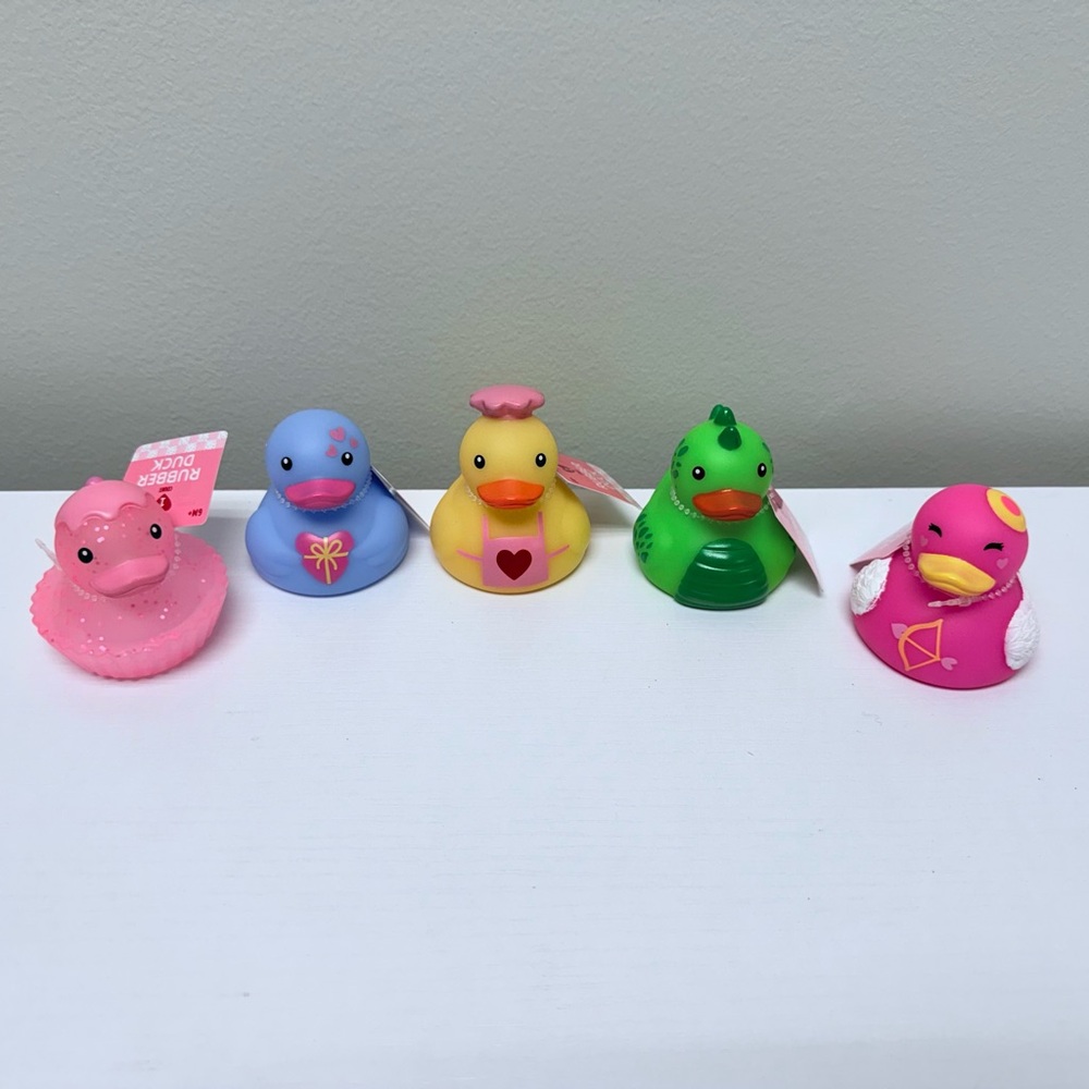 New! Target Bullseye Valentine’s Day 2026 Rubber Ducks, Full Set of 5